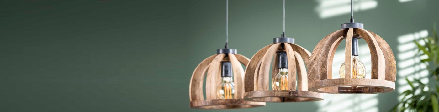 Houten hanglampen