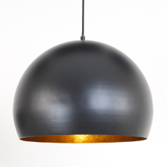 Jaicey hanglamp Ø45x32,5 cm mat zwart/goud