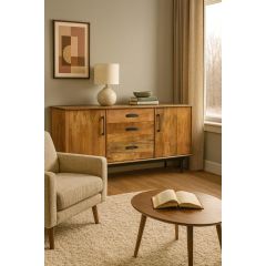 Ayleen dressoir 200 cm - naturel