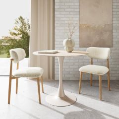 Fjord eetkamerstoel | naturel oak matt onderstel | stof Cona