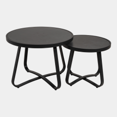 Carcassonne bijzettafel aluminium | set van 2 van het woonmerk Les