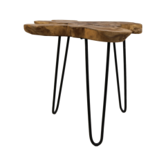 Narmada ronde bijzettafel ø50x50 teakhout naturel wax