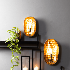 Maku wandlamp 21,5x8,5x33 cm antiek brons