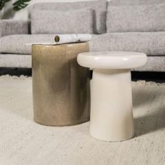 Bijzettafel Glaze - crème