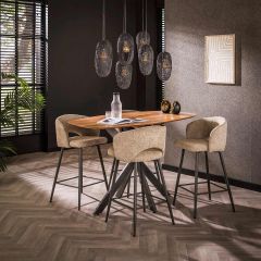 Florine bartafel 140 cm - massief acacia naturel