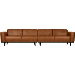 4-zits Bank Statement XL 372 Cm Eco Leer Cognac
