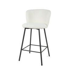 Carlo barstoel - 69 cm - boucle - wit van het woonmerk Kick