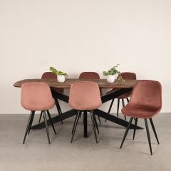 Zane eettafel 160x100x76 cm - espresso mangohout