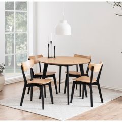 Nøra Kyan eetkamerstoel | zwart oak onderstel