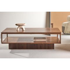 Khamzat salontafel - 130 x 60 cm - walnoot