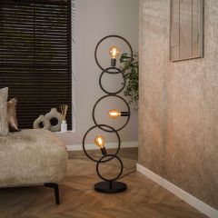 Hunter vloerlamp 3-lichts - artic zwart