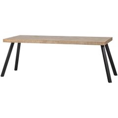 Combi-Tablo mango visgraat 180x90 cm + 2-standen poot vierkant