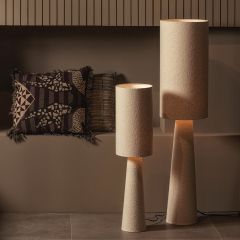 Loft tafellamp metaal/bouclé 90xø22 cm