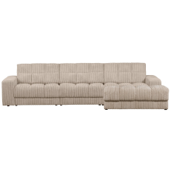 Second date chaise longue rechts grove ribstof