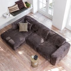 Cloud chaise longue links geweven chenille