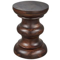 Jonah bijzettafel hout 42xø30 cm - donkerbruin
