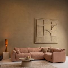 Baggy hoekbank rechts geweven chenille