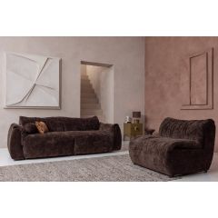 Baggy 2-zits bank 3D chenille