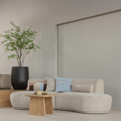 Batavier half ronde 4-zitsbank velvet