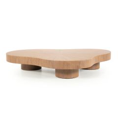 Bobbie salontafel organisch hout - lichtbruin