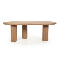 Bobbie eettafel organisch walnoot - lichtbruin