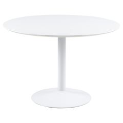 Nøra Sid ronde eettafel Ø110x74 cm | wit metaal onderstel | MDF met NC-lakafwerking - wit