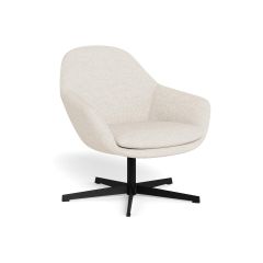 Nøra Celeste draaifauteuil | zwart metaal onderstel | stof Cona - crème