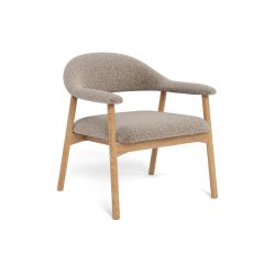 Nøra Rubio fauteuil | eikenfineer onderstel | stof Monza - beige