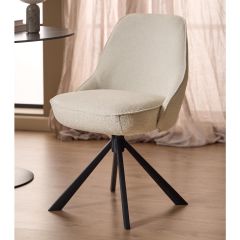 Tindra draaistoel | zwart metaal onderstel | stof Apia