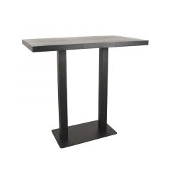 Restaurant/Bartafel 120x70x108 cm - straight edge - zwart