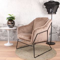 Antonio fauteuil velvet champagne van het woonmerk DS4U