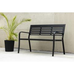 Layla tuinbank - 125 cm - zwart