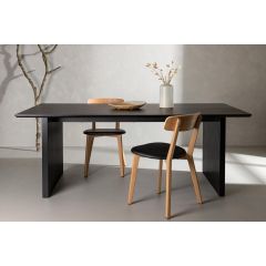 Tiko rechthoekige eettafel - 200 x 100 cm - zwart