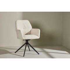 Lucetta eetkamerstoel - boucle - wit