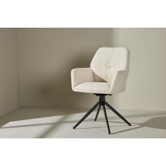 Lucetta eetkamerstoel - boucle - wit