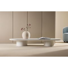 Antonio ovale salontafel - 60 x 190 cm - beige