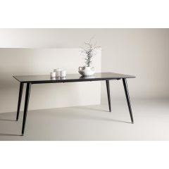 Pura rechthoekige eettafel - 180 x 90 cm - zwart