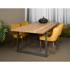 Lucca eettafel dichte poot - 200 cm - naturel