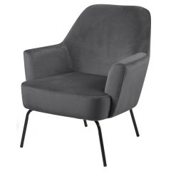 Nøra Aubrey fauteuil | zwart metaal onderstel | stof Vic
