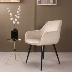 Gaby armstoel velvet champagne - OUTLET B
