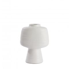 Gandoro vaas deco 29,5x18x38,5 cm - keramiek mat crème