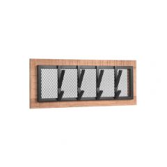 Kapstok Crude – zwart – mangohout