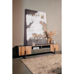 Ora tv-meubel - 222 cm - bruin