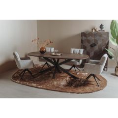 San Marino eettafel - 240 cm - bruin