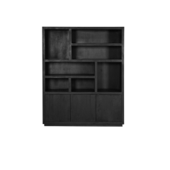 Vakkenkast Brussel XL 160 cm - zwart