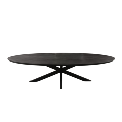 Eettafel Brandy ovaal 300 cm - zwart
