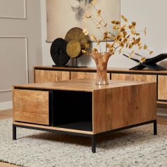 Salontafel RichWood 80 cm - naturel