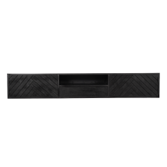 Zwevend tv-meubel New York 200 cm - zwart
