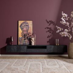 Starfurn Zwevend tv-meubel New York 240 cm - zwart