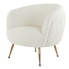 Fauteuil Tilton bouclé crème van het woonmerk Light & Living